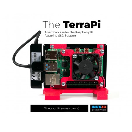 RaspberryPi Case with SSD or HDD 2.5″ support / Pi NAS Server Case with FAN Hat