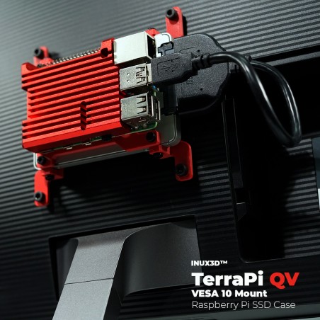 TerraPi QV - A VESA 100 Raspberry Pi SSD Case with Aluminum heatsink