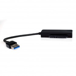 2.5" SATA to USB Adapter with Cable for SSD and Hard Drive USB 3.0 SATA III Black