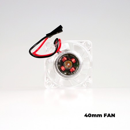 Raspberry Pi 40 x 40 x 10mm DC 5V Brushless CPU Cooling Fan for Raspberry Pi - CLEAR